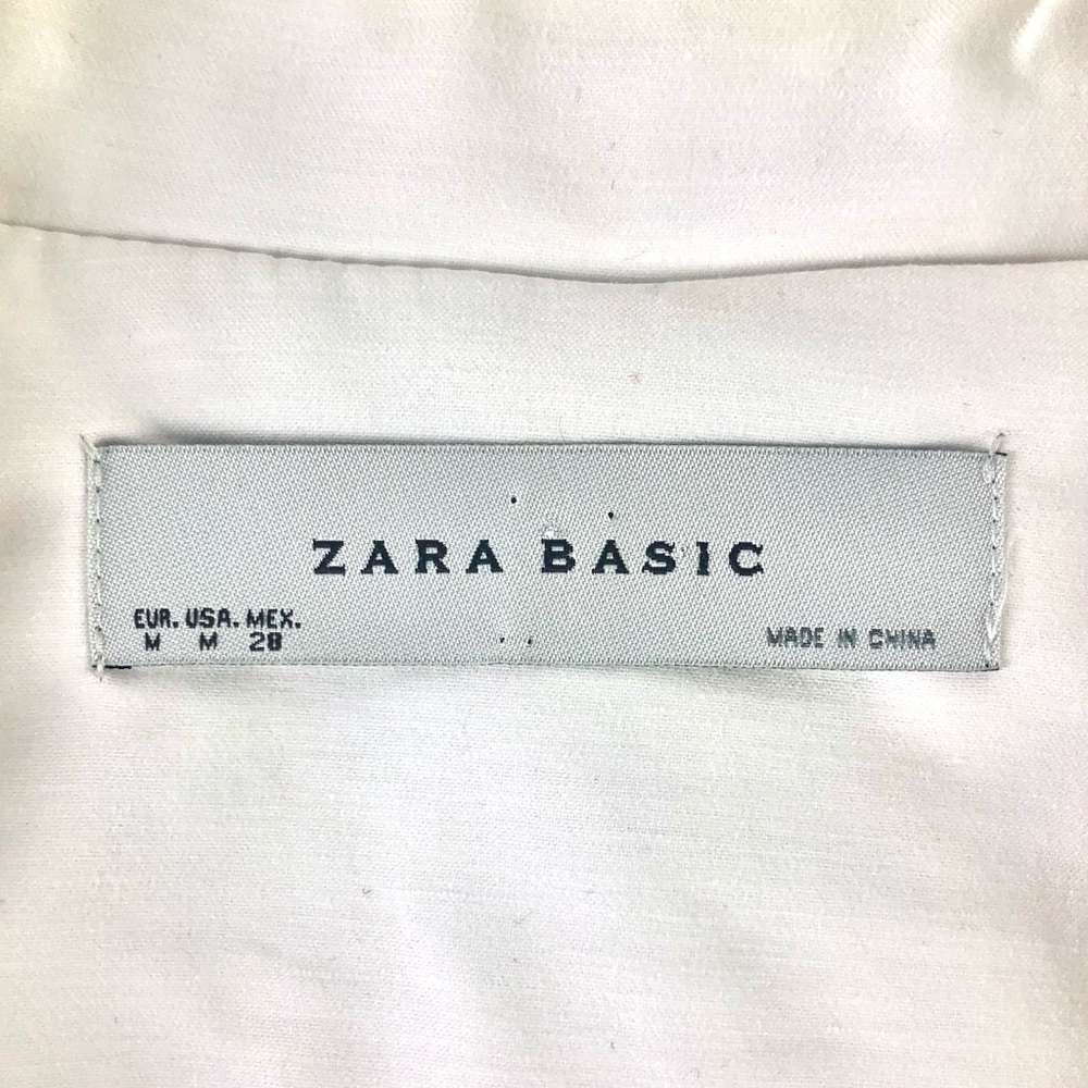 Zara Basic White Zip Moto Jacket - image 4
